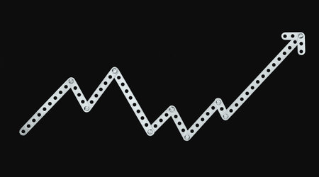 The growth scale on the graph of indications, from the details of the designerの写真素材