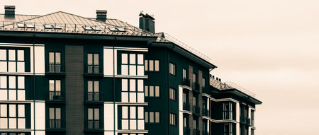 New multi-apartment modern houseの写真素材