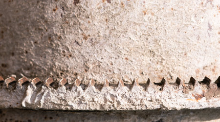 Image of a fragment of a small metal concrete mixerの写真素材