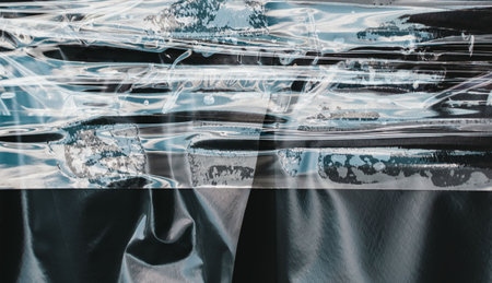 Adhesive transparent tape for fixing packaging,texture imageの写真素材