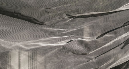 Texture Image Large Mosquito Net Raincoat for Gardenの写真素材