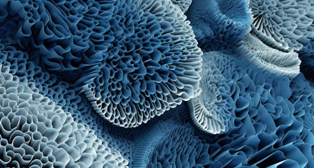 Textural image of the surface of marine mollusks, micrographs, Generated by AIの素材