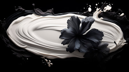 Background illustration of different flowers and blooming plants for holiday cards and web development,Generated by AIの素材