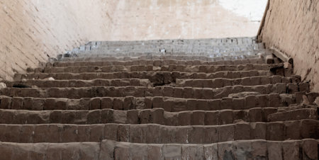 staircase in morocco near el quesir cityの写真素材