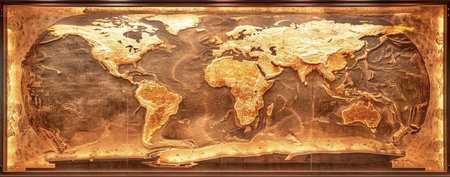 Backgrounds for photography are made of stones, sand and resin, in different colors and shades, in the form of a world map.,Generated by AIの素材