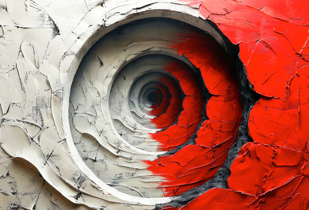 Illustration of a spiral of multicolored layers for web development,Generated AIの素材