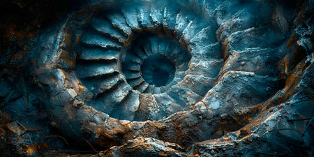 Illustration of a spiral of multicolored layers for web development,Generated AIの素材