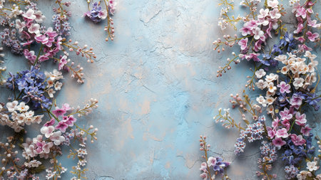 Photography Backdrops is made of rough canvas covered with a special putty,the texture is in the form of a still life of flowers,Generated by AIの素材