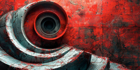 Illustration of a spiral of multicolored layers for web development,Generated AIの素材