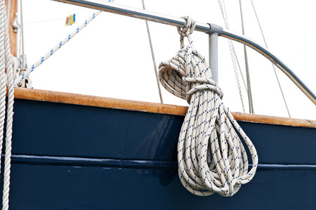 Rope of sailing-boatの写真素材