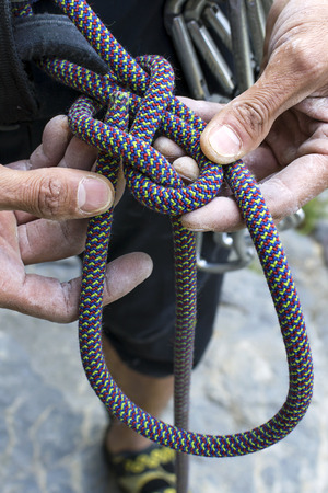 figure eight knot re-threadedの写真素材
