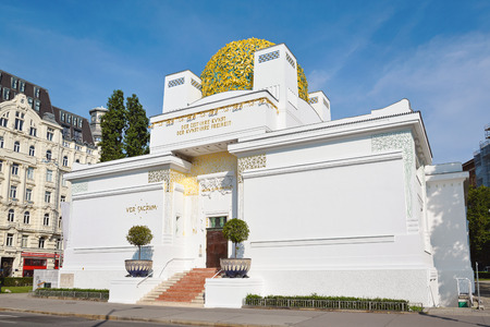 Exterior of Golden dome of Vienna Secession building. August 2018のeditorial素材