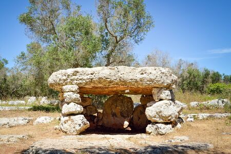 Ancient dolmen in Salento, Puglia. Italyの写真素材