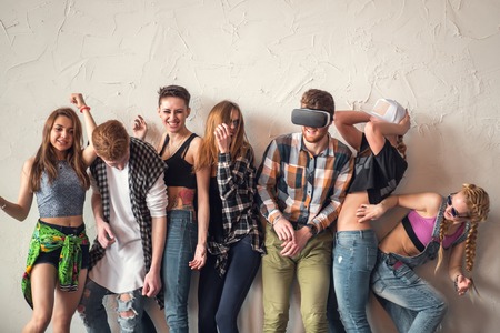 group of best friends having fun and enjoyの写真素材