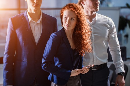 Young Businessman With Business Teamの写真素材