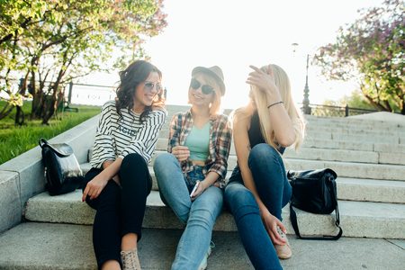 Portrait of beautiful women having fun at partyの写真素材