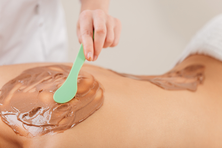 Spa Chocolate Mask. Luxury Spa Treatment . Dayspaの写真素材