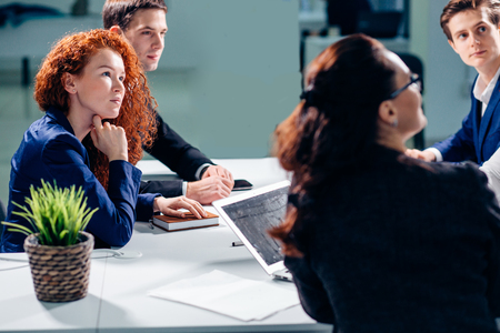 Business People Meeting Communication Discussion Working Officeの写真素材