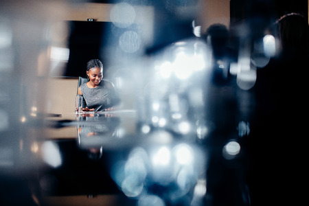 Female team leader on Meeting Discussion Talking in office conference roomの写真素材