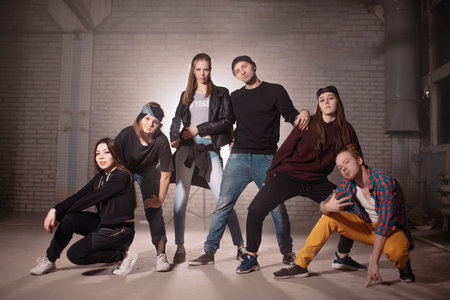 horizontal shot of friends from one neighbourhood