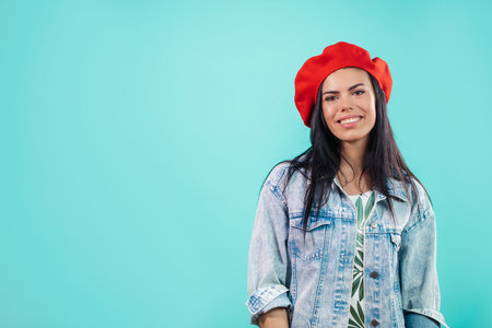 glamour beautiful woman in stylish clothes