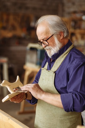 perfect wooden souvenir. concept of small business. free timeの写真素材