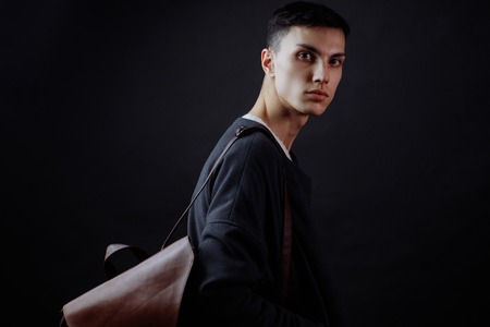 Businessman casual outfits lifestyle, mans Fashion and Beauty conceptの写真素材