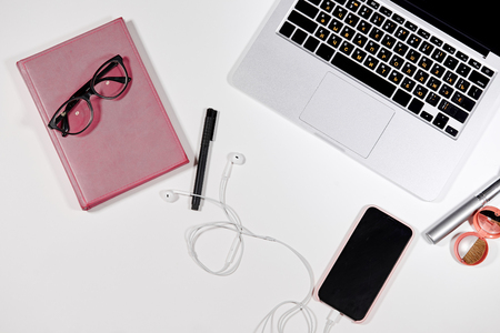 female managers workplace. top view shotの写真素材