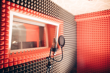 music studio without people. close up shotの写真素材