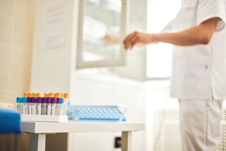 medical worker preparing instrument, tools for work