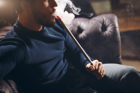 young man compassing murder. close up photo. lonelyness. man thinking about his girlfriend at bar