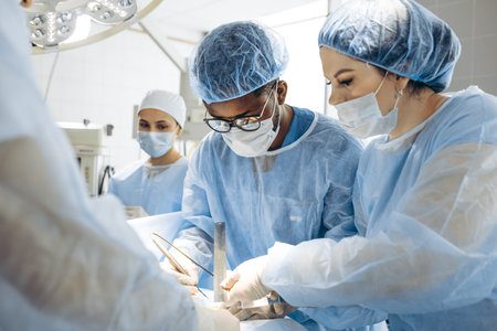 doctors working under pressure. talented surgeons make quick, accurate decisions
