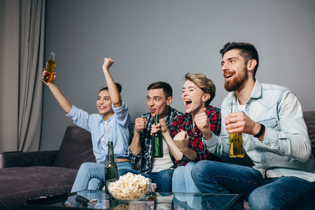 people are celebrating  successful business.