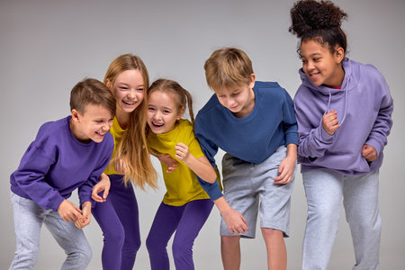 funny crazy children danc at studio craziness happiness madness