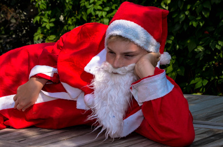 Santa Claus in summerの写真素材