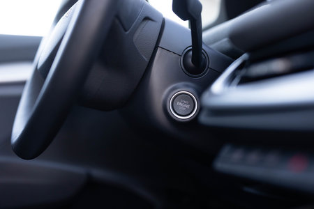 Button to start the car engine. Pressing Stand By Power Button To Turn On and Off the Electric Car....