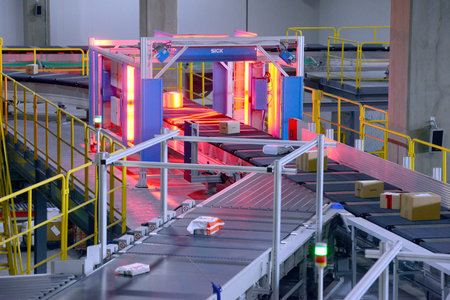 X-ray of special express distribution center in the airport
