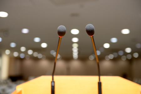 A two-pronged microphoneの写真素材