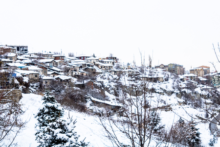 winter snow park humanの写真素材