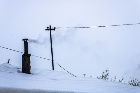 winter snow park humanの写真素材