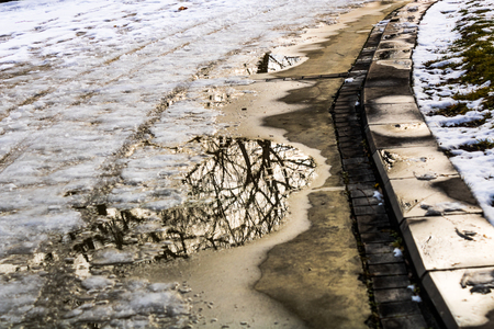 winter snow lake landscape natureの写真素材