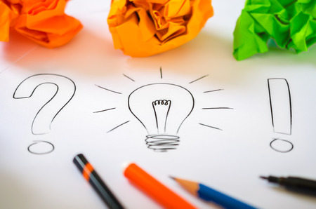 In search of a good ideaの写真素材