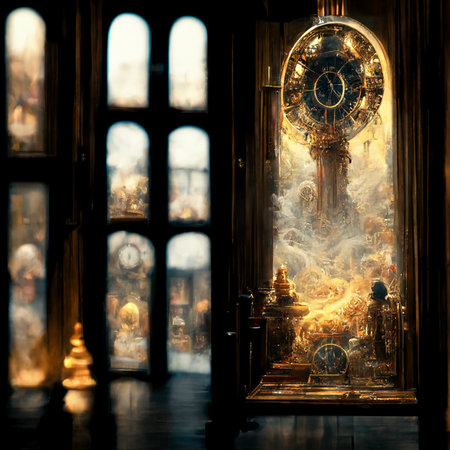 An image of an old clock in a church in germany