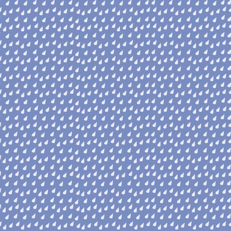 Raindrops seamless pattern vector illustration. Hand drawn water drops on blue background. Monsoon season background. Flat styleのイラスト素材