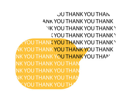 Mutual appreciation concept with thank you phrases in speech bubble shapes. Dialog, thanksgiving, gratitude. Vector illustration isolated on white backgroundのイラスト素材