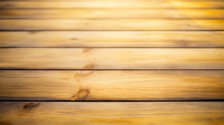 Sunlit wooden texture background, warm tones with soft light and shadowの素材