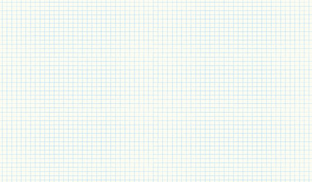 Blue grid checkered background. Textured lines paper sheet banner template. Vector illustration isolated on light whitish backdropのイラスト素材