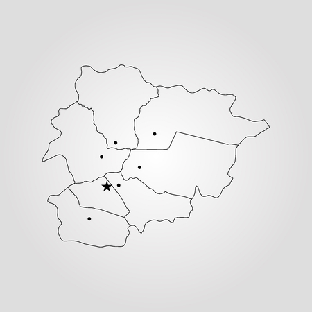 Map of Andorra vectorのイラスト素材