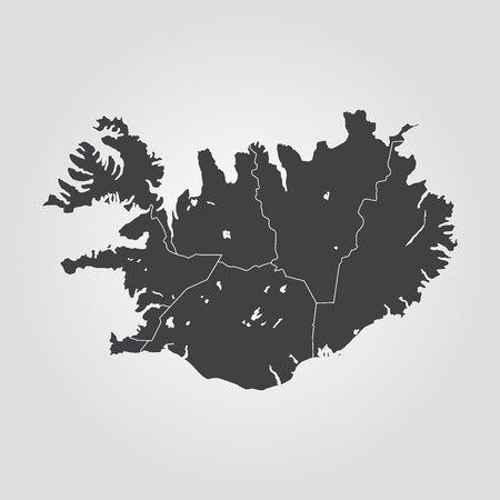 Map of Iceland vectorのイラスト素材