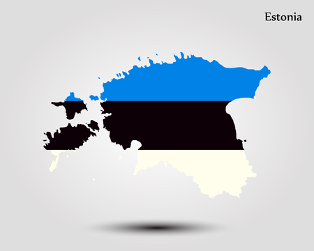 Map of Estonia vectorのイラスト素材